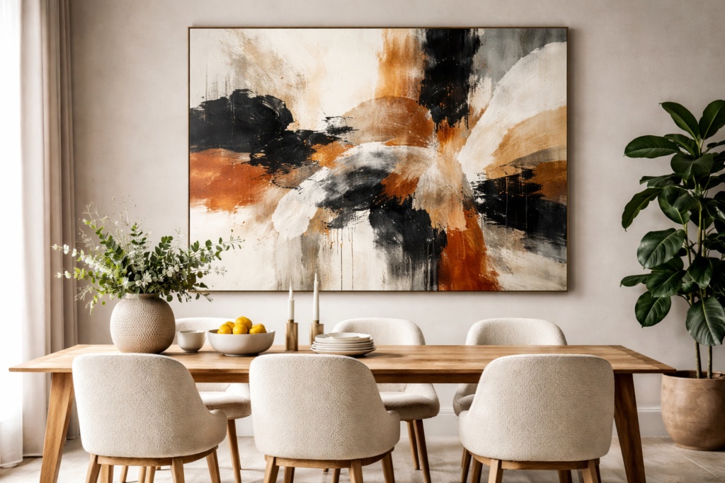 Abstract Art for Dining Room: Colors, Scale & Placement Guide